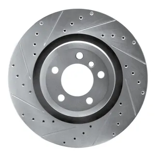R1 Concepts EDZ-31084L Brake Rotor Drilled and Slotted Silver